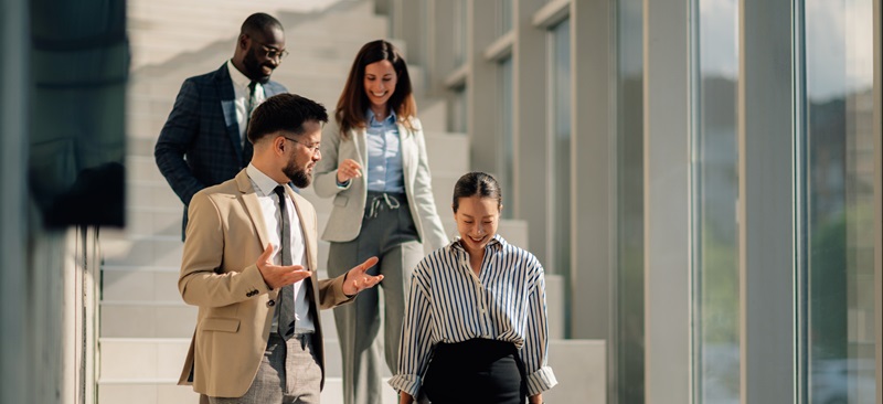 business professionals walking