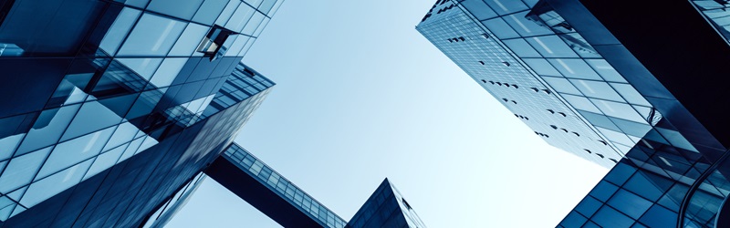 Abstract of Office Buildings Looking Up