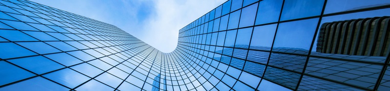 Bottom up shot of business building