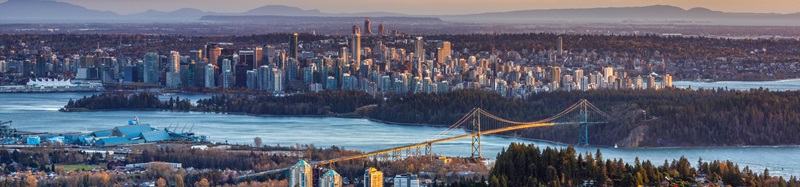 sunset view from West Vancouver, BC, Canada
