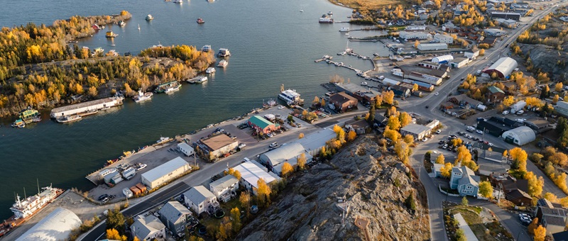 Yellowknife overhead shot