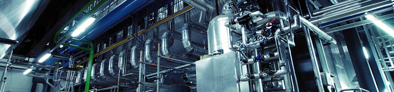 Industrial zone, Steel pipelines and equipment