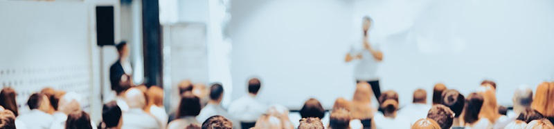 Rear View Of People During Seminar