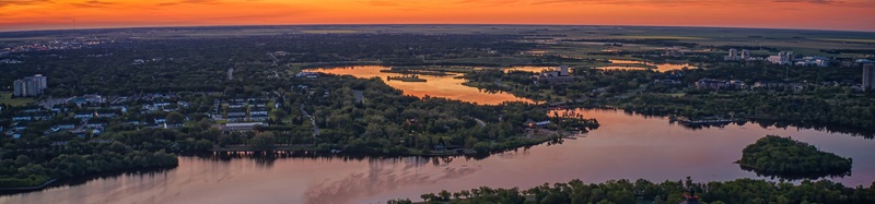 Aerial View of Regina, Saskatchewan during Summer