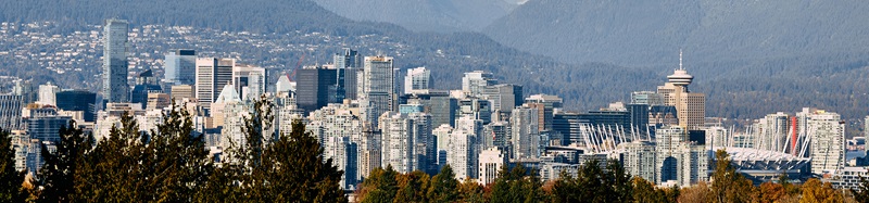 Vancouver cityscape in autumn